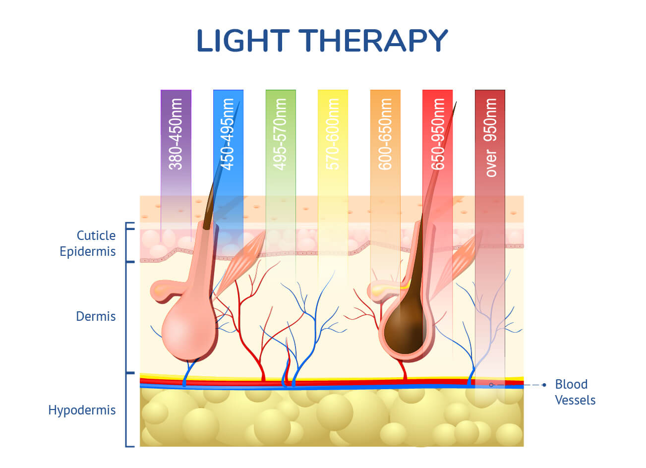 LED light therapy infographic