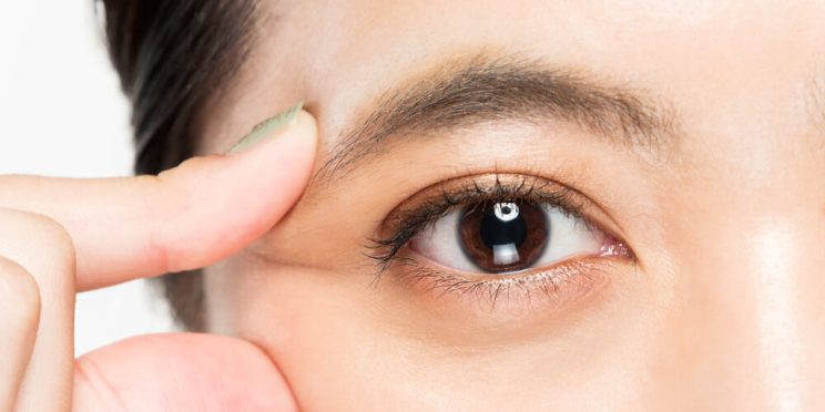woman eye area