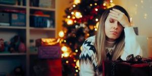 woman stressed holidays
