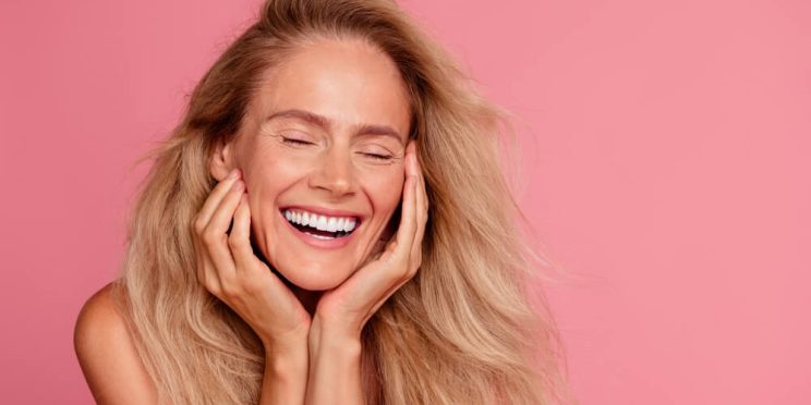 woman probiotic skincare