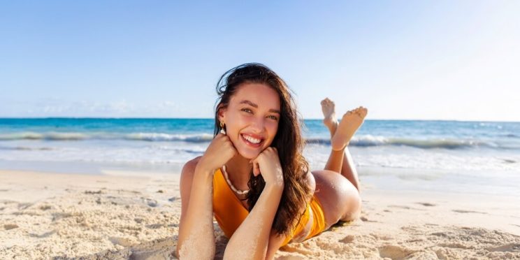 woman beach